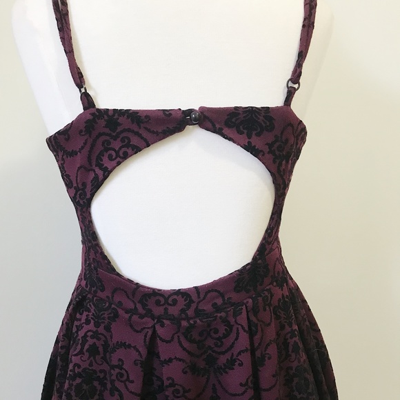 Ixia Burgundy Fit and Flare Mini Dress Size Small - Picture 6 of 7